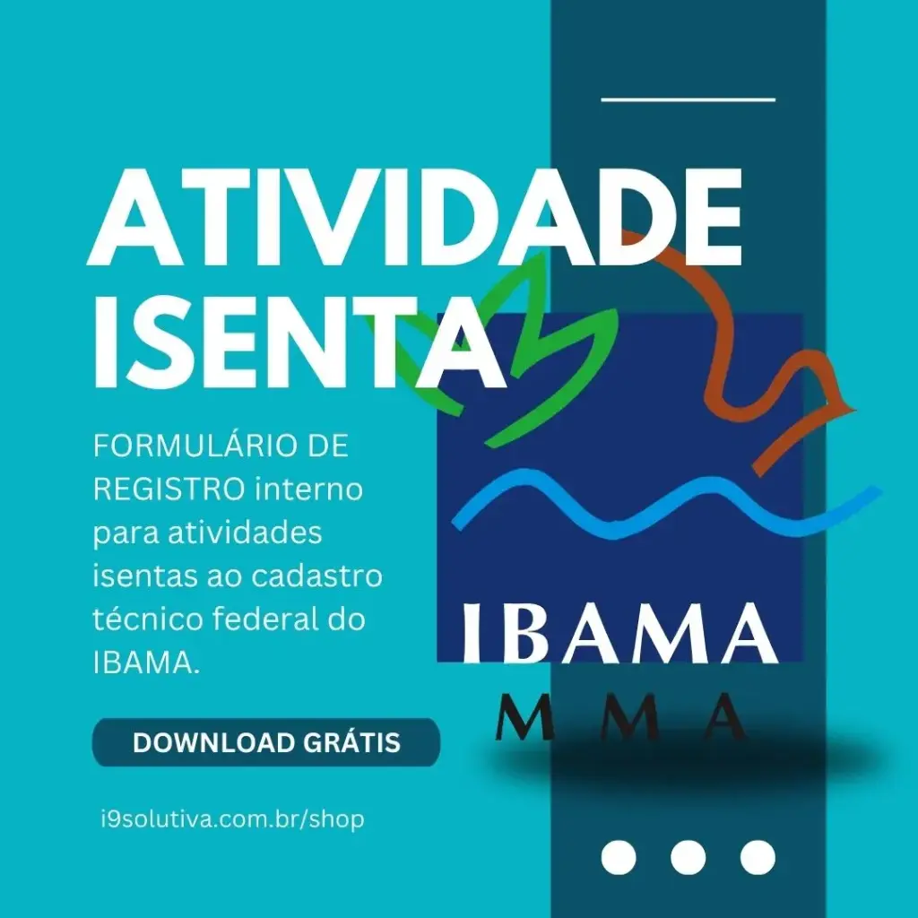 Formulário de Registro - Atividade Isenta - Enquadramento IBAMA